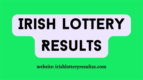 irish lottery results for today please
